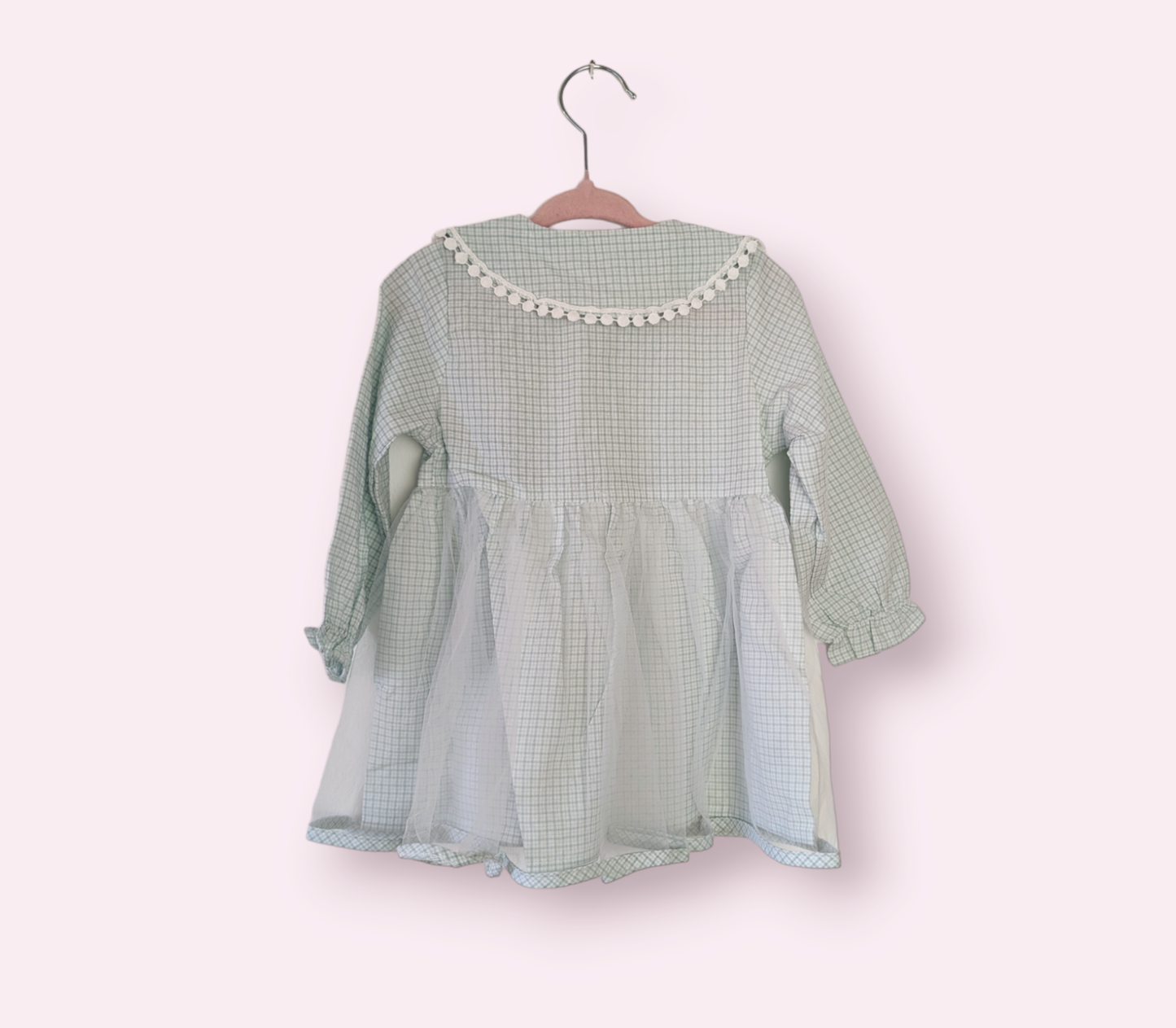 Hochwertiges Langarm-, Tüll-Kleid für Babys