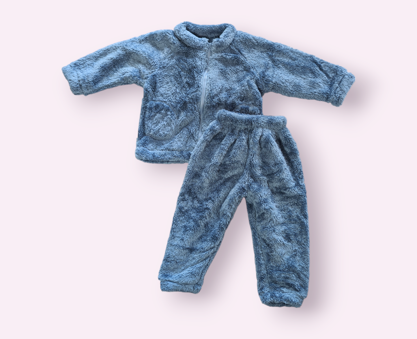 Flauschiges Gefüttertes Set für Herbst & Winter - Weiß, Blau, Rosa, Größen 90 & 100