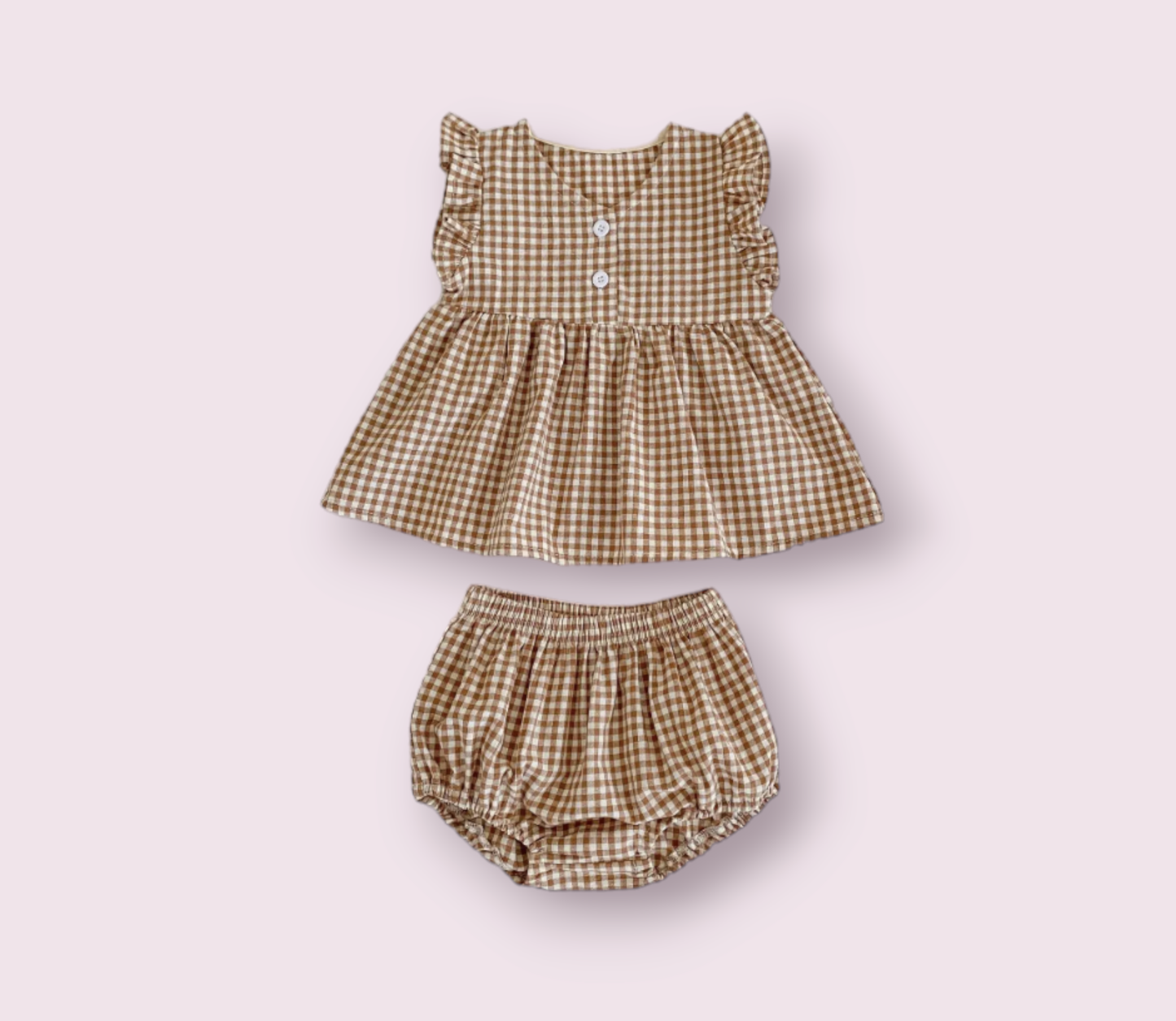 Kariertes Baby-Set - weitere Farbe erhältlich