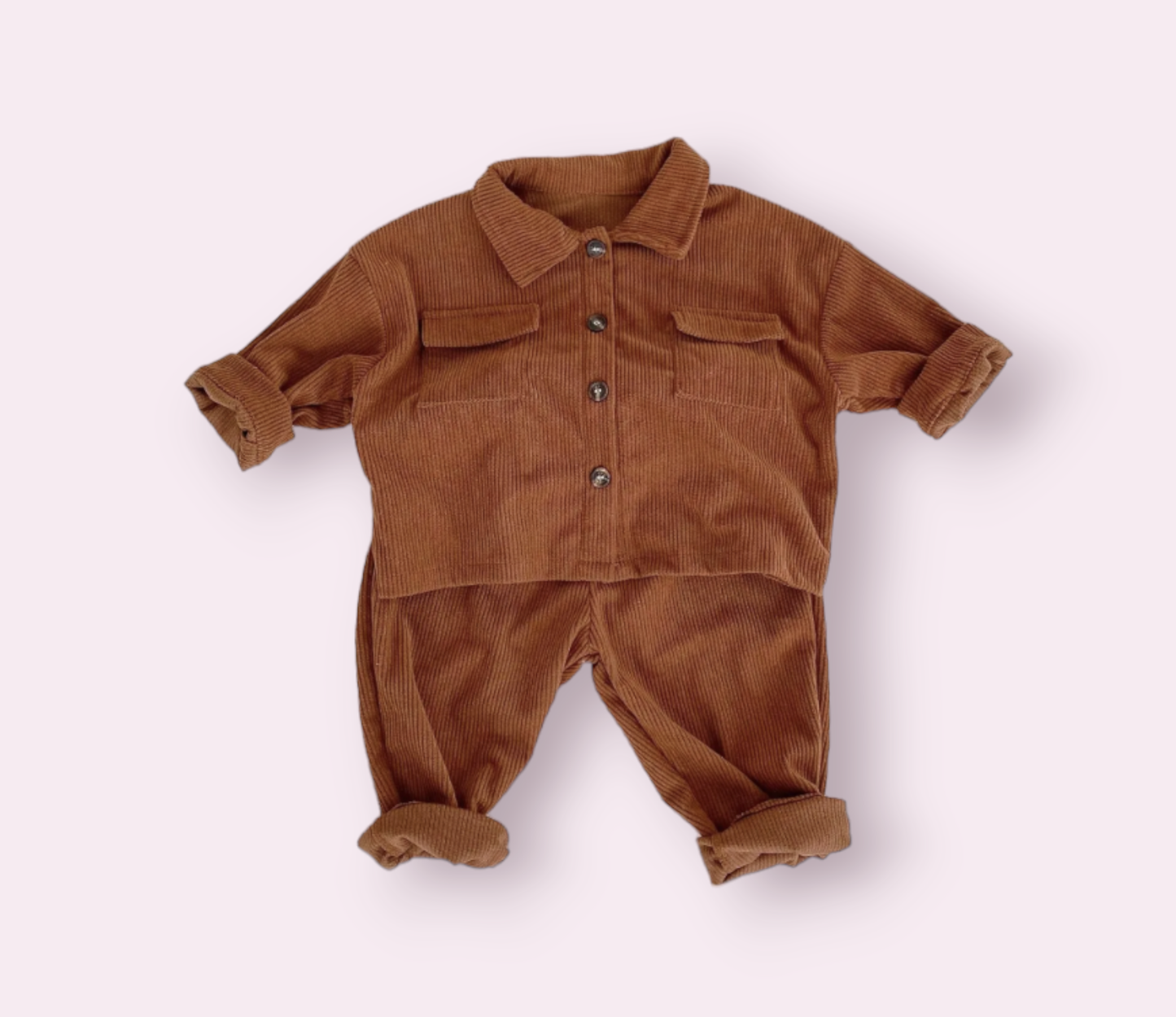 Cord-Set Khaki, Military Green und Braun