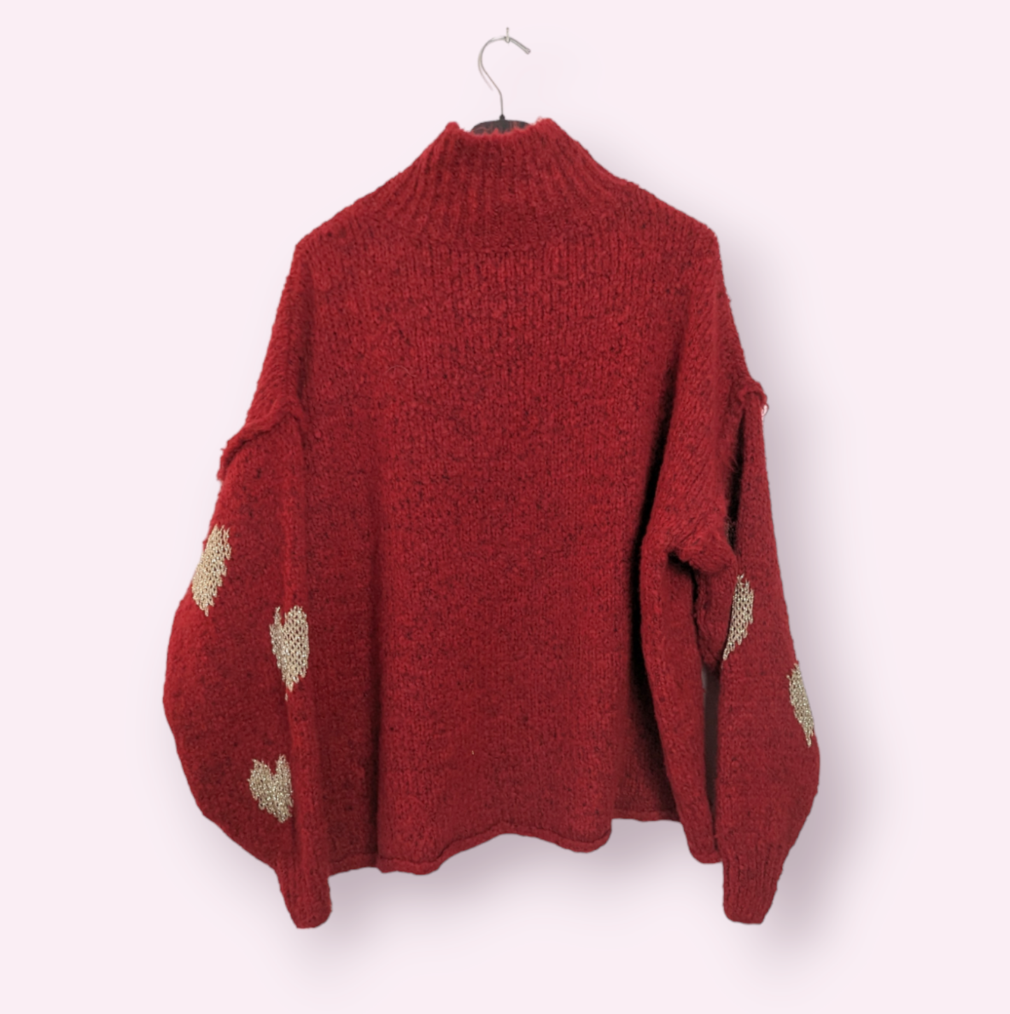 Strickpullover mit Herzen